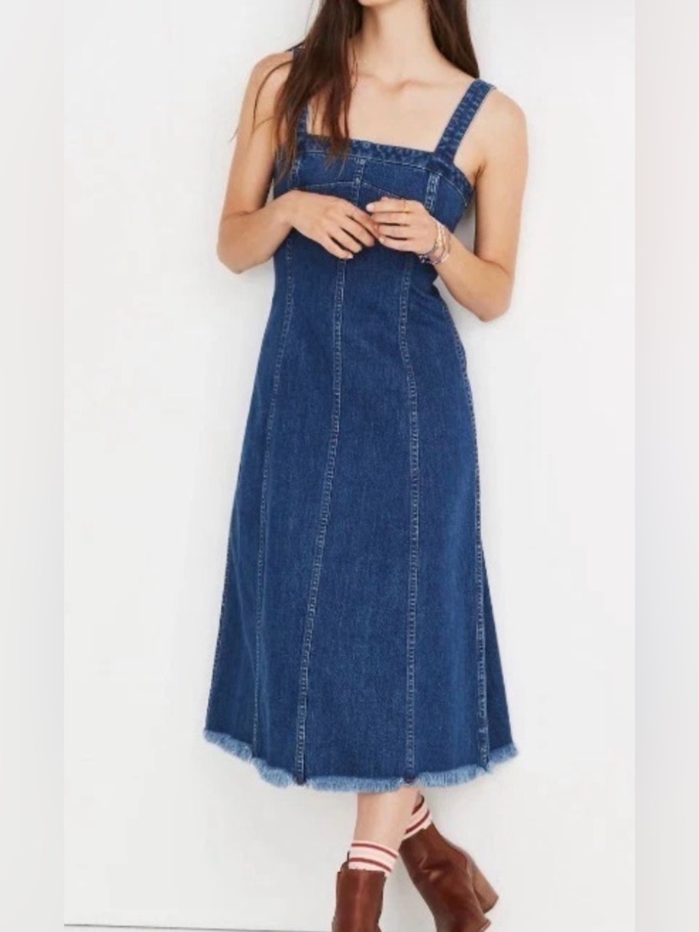Madewell Indigo Denim Midi Sundress